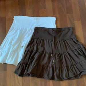 White and Brown Skirts